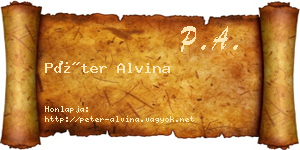 Péter Alvina névjegykártya